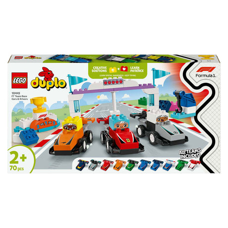 Lego duplo town 10445 coches de carreras y pilotos del equipo f1