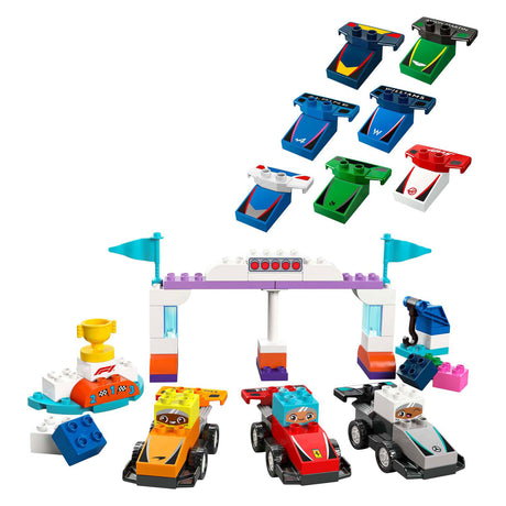 Lego duplo town 10445 coches de carreras y pilotos del equipo f1