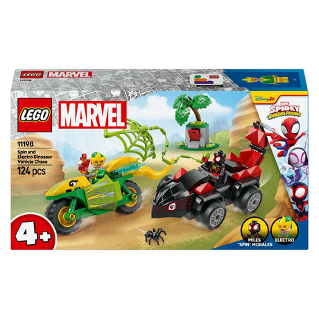 Lego spidey 11198 araña y electro persecución con vehículos de dinosaurios