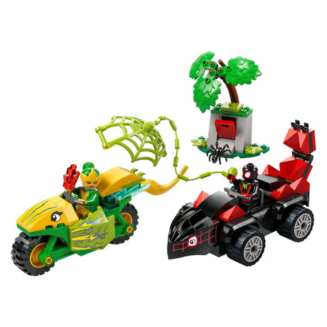 Lego spidey 11198 araña y electro persecución con vehículos de dinosaurios