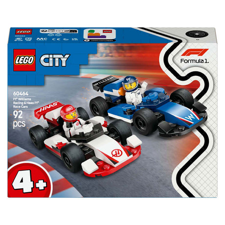 Lego city coches de carreras f1 williams y haas f1 - 60464