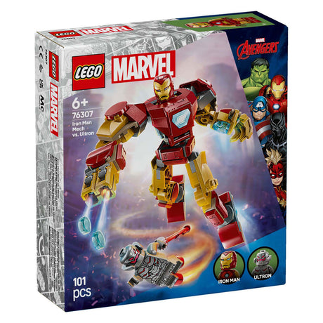 Lego® marvel set de juego iron man mech vs. ultron - 76307