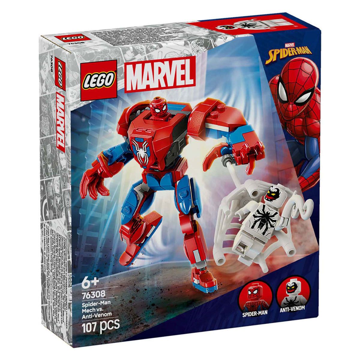 Lego superhéroes 76308 spider-man mech vs antiveneno