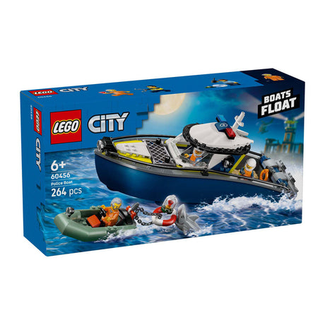 Persecución en la ciudad de Lego® con barco de la policía, realmente flota - 60456
