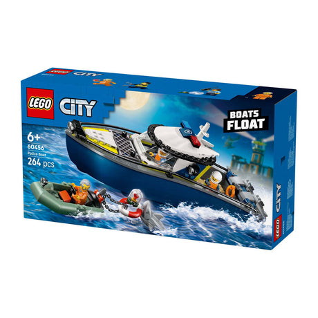 Persecución en la ciudad de Lego® con barco de la policía, realmente flota - 60456