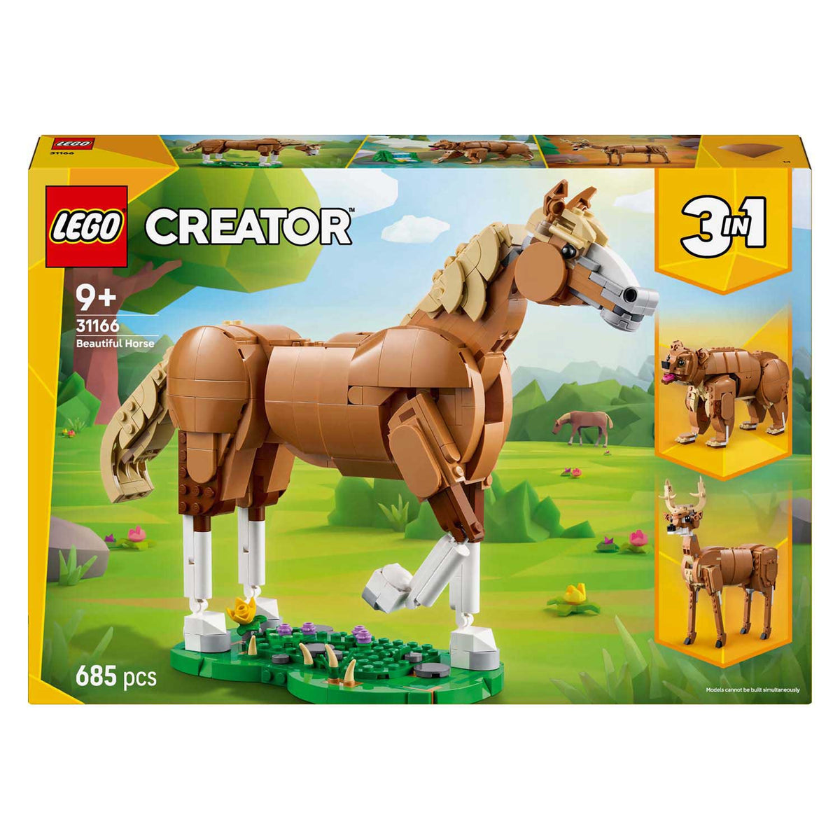 Lego ® Creator 3 en 1, hermoso caballo, juego de construcción de animales - 31166