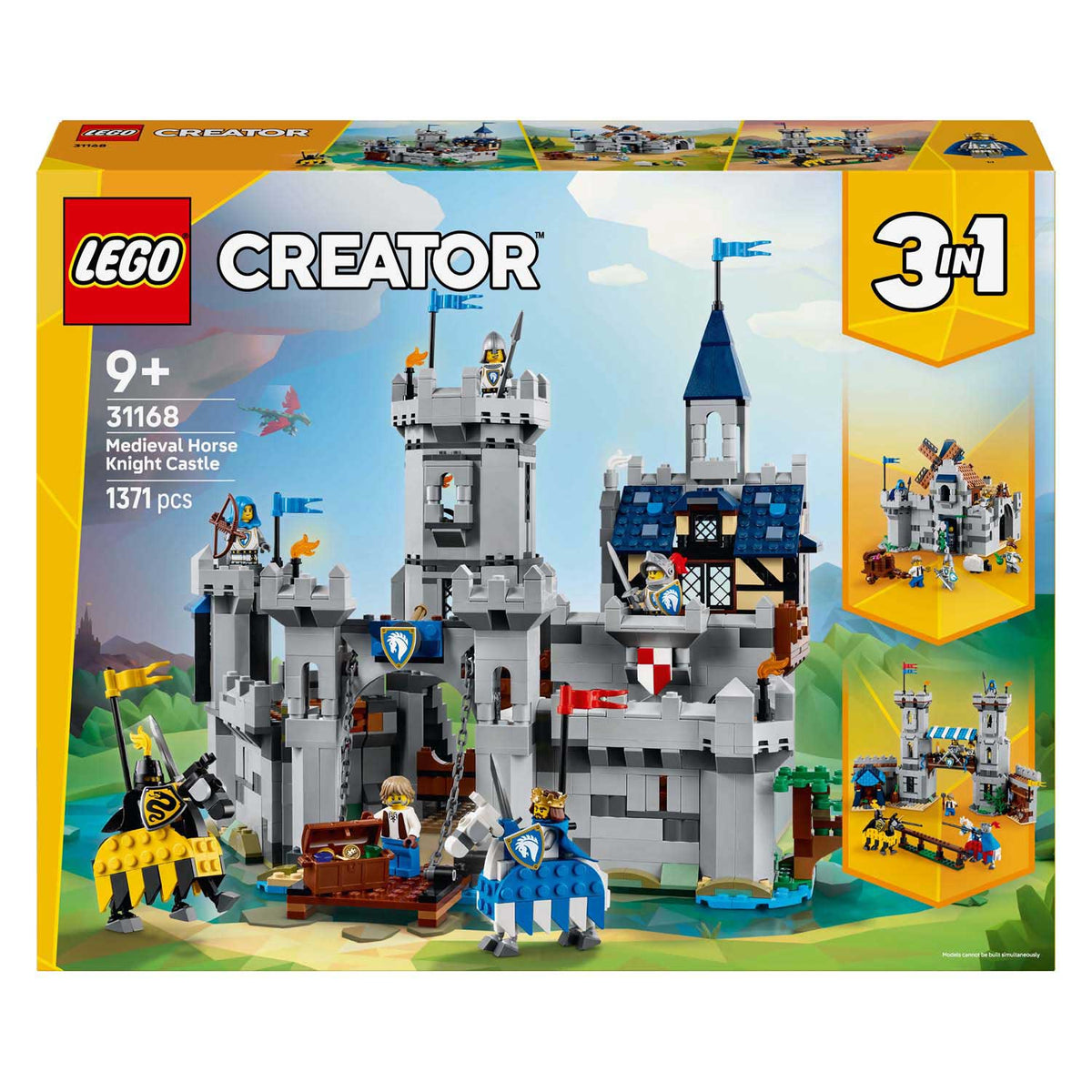 Castillo medieval 3 en 1 creador de Lego® con caballeros a caballo - 31168