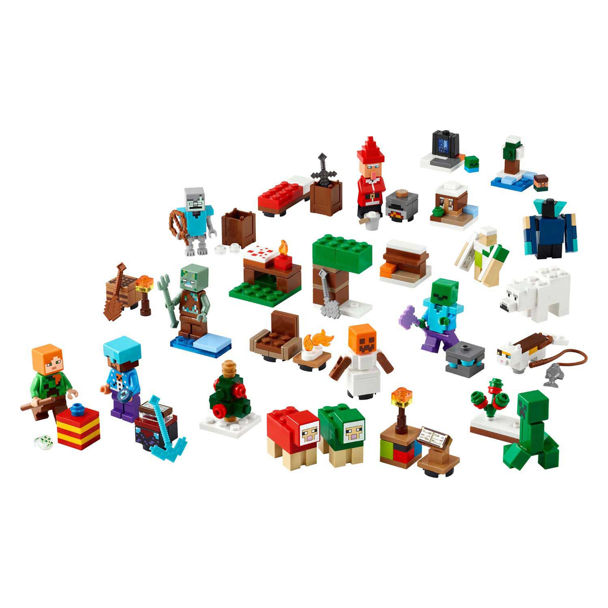 Calendario de adviento lego minecraft 21280 2025