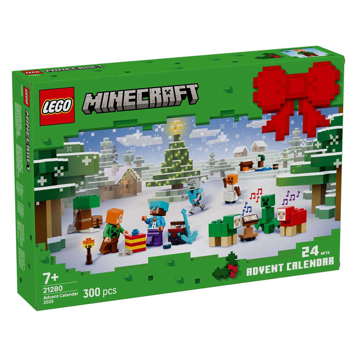 Calendario de adviento lego minecraft 21280 2025