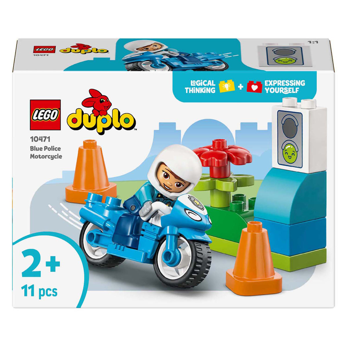 Lego Duplo 10471 moto de policía azul