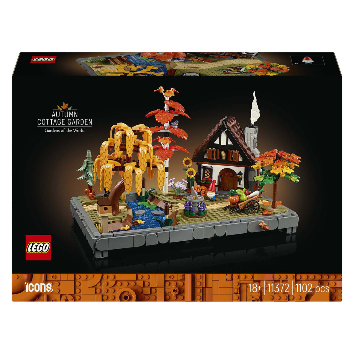 Lego Icons 11372 Jardín de otoño con cabaña