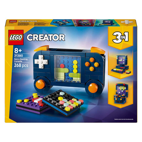 Lego® Creator modelo de juguete de consola de juegos retro 3 en 1: conviértalo en una máquina de escritorio o arcade - 31380