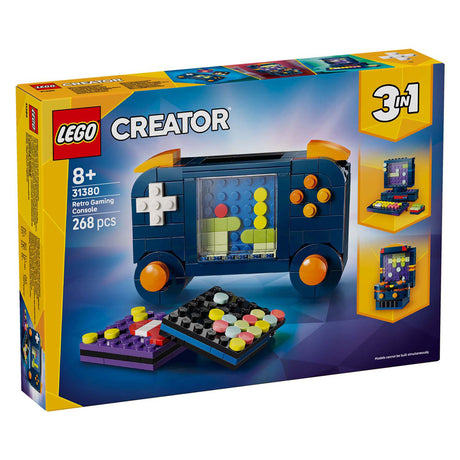 Lego® Creator modelo de juguete de consola de juegos retro 3 en 1: conviértalo en una máquina de escritorio o arcade - 31380