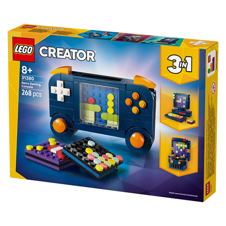 Lego® Creator modelo de juguete de consola de juegos retro 3 en 1: conviértalo en una máquina de escritorio o arcade - 31380