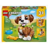 Lego ® Creator 3en1 Lindos animales: Cachorro juguetón - Set de animales - Conviértete en ardilla o pato - 31382