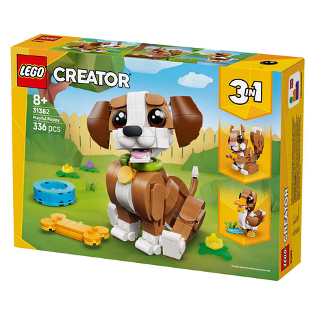 Lego ® Creator 3en1 Lindos animales: Cachorro juguetón - Set de animales - Conviértete en ardilla o pato - 31382