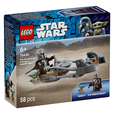 Lego Star Wars 75436 Mandalorian y la moto deslizadora de Grogu