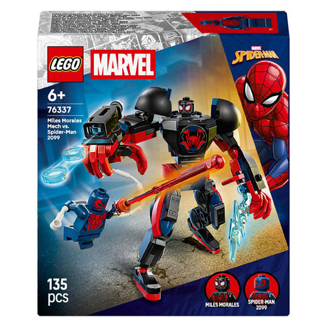 Lego marvel super heroes - juguete de construcción miles morales mecha vs. spider-man 2099 (76337)