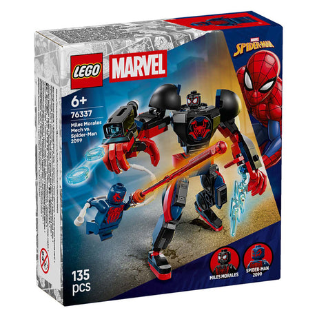 Lego marvel super heroes - juguete de construcción miles morales mecha vs. spider-man 2099 (76337)