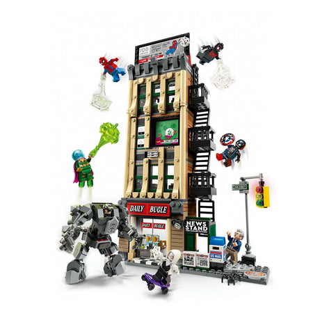 Lego super héroes 76342 marvel spider-man vs. mysterio: the daily bugle