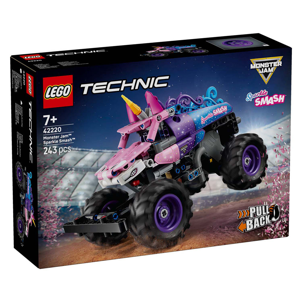Lego Technic 42220 Monster Jam Sparkle Smash Tirar hacia atrás