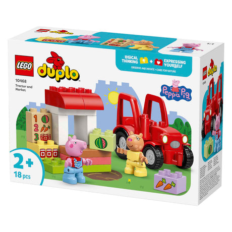 Lego Duplo Peppa Pig Tractor y puesto de mercado Juguetes de animales para niños pequeños - 10468