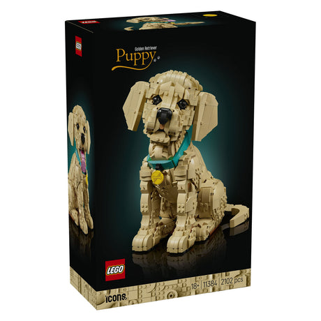 Lego® Icons Cachorro Golden Retriever - Figura decorativa de animal - Juego de construcción para adultos - 11384