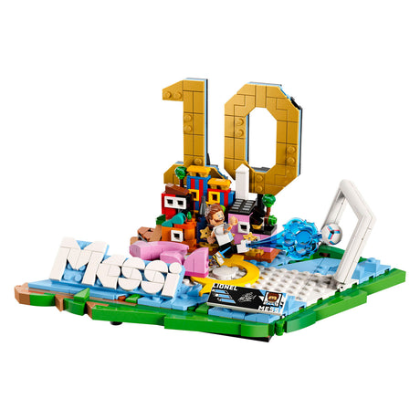 Lego ediciones lionel messi - kit de construcción con aspectos destacados del fútbol y decoración de la habitación de los niños - 43011
