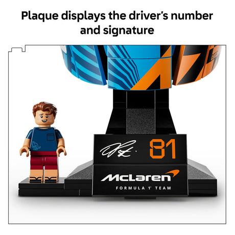 Lego Editions McLaren Mastercard F1 Team Oscar Piastri Kit de construcción de casco para niños 43017