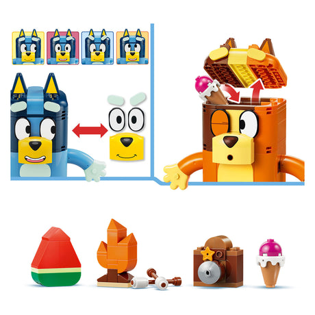Lego bluey figuras para construir de bluey y su familia kit de construcción para niños 11217