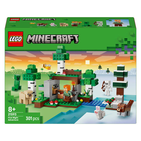 Lego minecraft primera aventura nocturna juguetes para niños y decoración infantil 21593