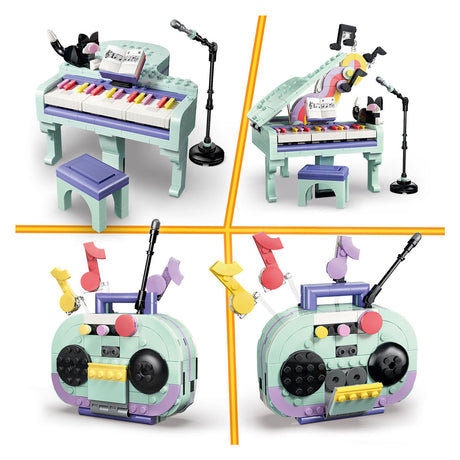 Lego Creator 3 en 1 piano con gato, radio y tocadiscos, juguete para niños 31392