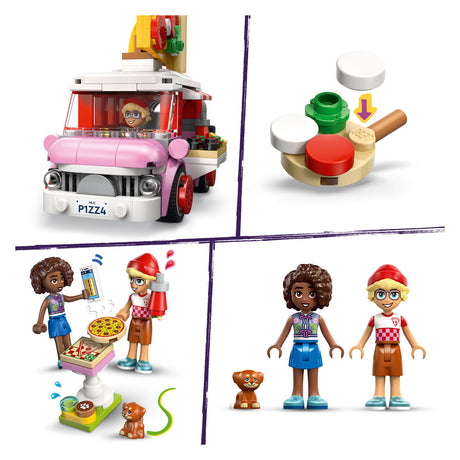 Camión de pizza Lego Friends, juguete para niños a partir de 6 años con 2 figuras 42694