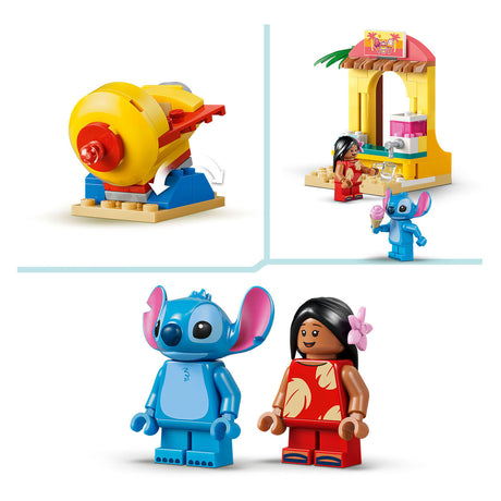 Lego ǀ Diversión en la playa de Disney con Lilo y Stitch, juguetes para construir para niños y decoración 43280