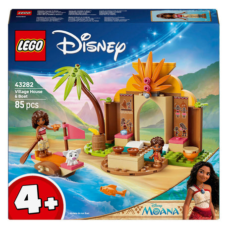 Lego ǀ disney vaiana casa de pueblo y barco juguete para construir para niños con figura de animal 43282