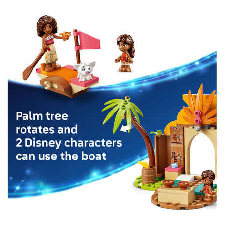 Lego ǀ disney vaiana casa de pueblo y barco juguete para construir para niños con figura de animal 43282