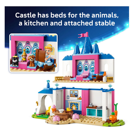 Lego ® ǀ Disney Princess Castillo de Cenicienta con Amigos Animales - Juguetes de construcción para niños con Cenicienta y 4 animales - 43283