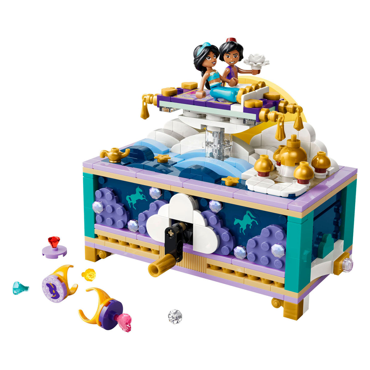 Lego ǀ joyero de princesas disney jazmines juguete para construir para niños 43295