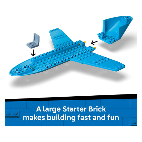 Lego city avión de pasajeros avión de juguete para niños a partir de 4 años 60492