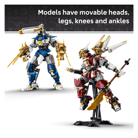 Lego ninjago el kit de construcción de dos robots imponentes para niños con figuras de acción 71870