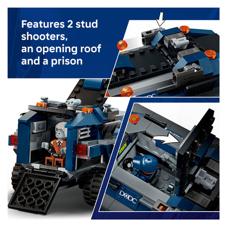 Lego ǀ marvel spider-man kit de construcción de persecución en el transporte carcelario para niños 76349