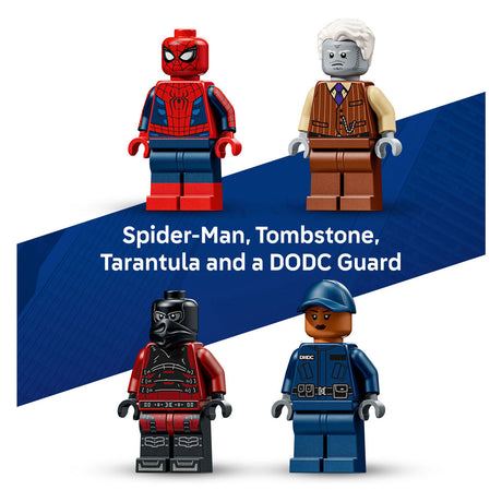 Lego ǀ marvel spider-man kit de construcción de persecución en el transporte carcelario para niños 76349