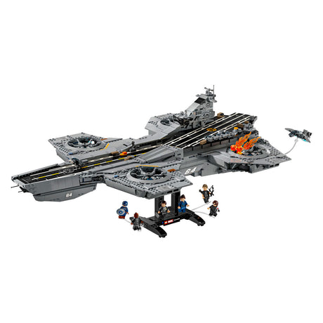 Lego ǀ marvel escudo. kit de construcción de superhéroe helicarrier para adultos 76354