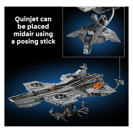 Lego ǀ marvel escudo. kit de construcción de superhéroe helicarrier para adultos 76354