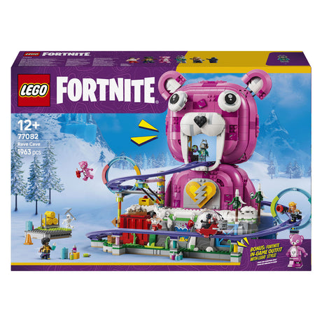 Lego fortnite rave kit de construcción de cuevas para niños y decoración de dormitorio 77082