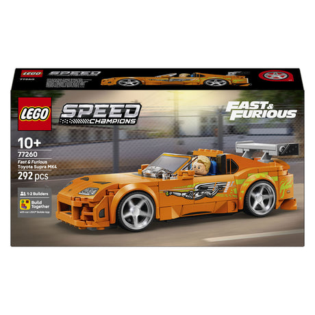 Lego speed campeones el rápido y furioso toyota supra mk4 coche de juguete para niños 77260