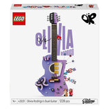 Lego editions olivia rodrigo's dubbele gitaar bouwpakket voor kinderen en tienerkamer decoratie 43031