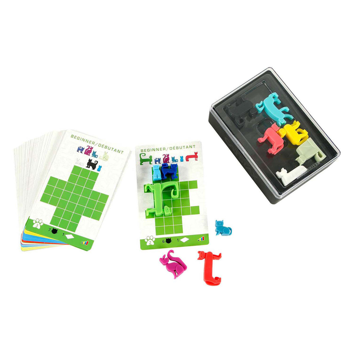 999games 999 juegos juego de pensamiento cat stax (holandés, 1 jugador, a partir de 7 años, 44 tareas)