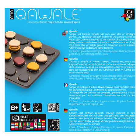 999games gigamic - qawale mini - donde la estrategia se encuentra con la naturaleza - juego para dos jugadores