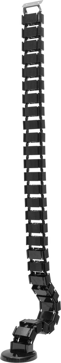 Columna para canal de cables Deltaco delo-0203 - 4 canales - placa base reforzada - 1,3 metros - negro